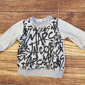 Little Marc Jacobs gray graffiti logo sweatshirt sz 12m